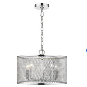 NWT Golden Lighting London 5-Light Pendant No Cage In Chrome